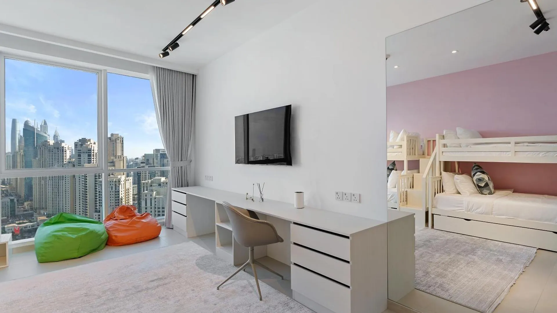 Ferrari Inspired Modern 3Bhk With Maids Room And Full Sea View Dubai Apartment